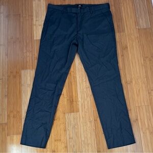 H&M Black Slim Straight-Leg Dress Pants